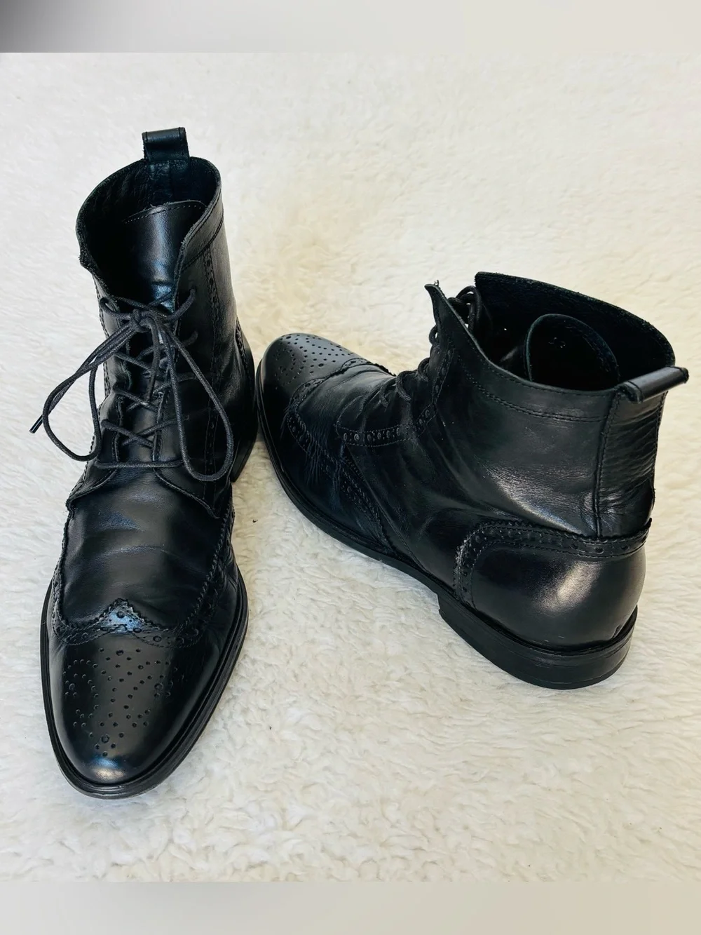 Antony Morato Black Leather Lace up Chukka/Ankle Men’s Boots size EU 43